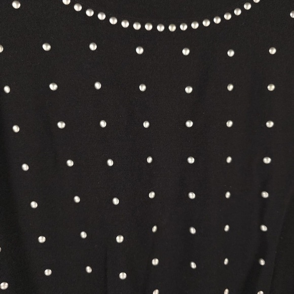 ST. JOHN WOOL Blend Riveted Chocolate Brown Shell Top Size SMALL - Picture 8 of 10